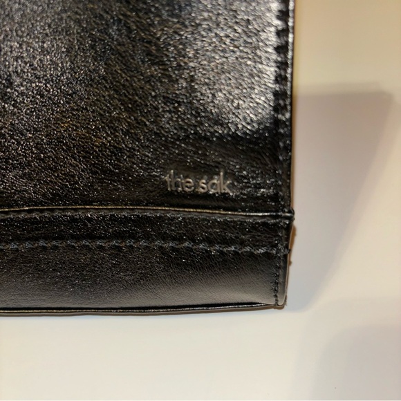 THE SAK Iris Leather Three-Way-Wear Crossbody Clutch Black Bag Small NWOT - Picture 7 of 12